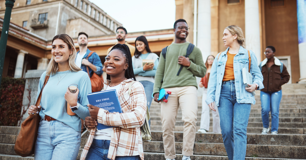 Students on Steps